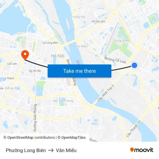 Phường Long Biên to Văn Miếu map