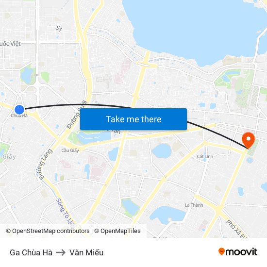 Ga Chùa Hà to Văn Miếu map