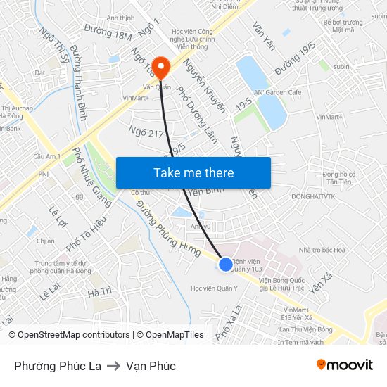 Phường Phúc La to Vạn Phúc map