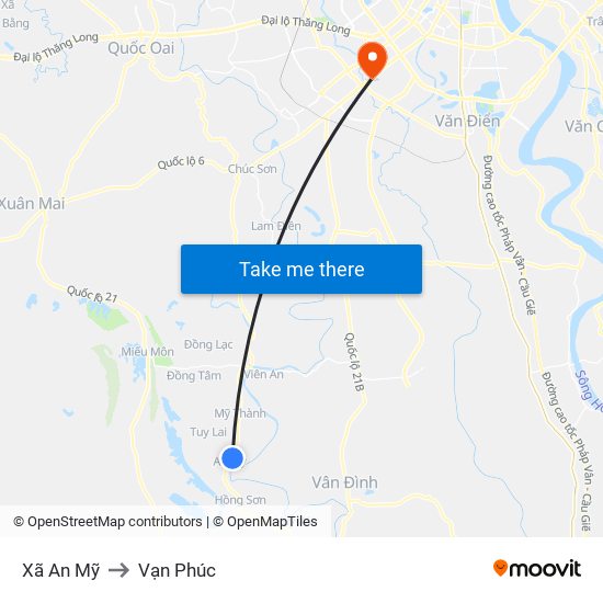 Xã An Mỹ to Vạn Phúc map