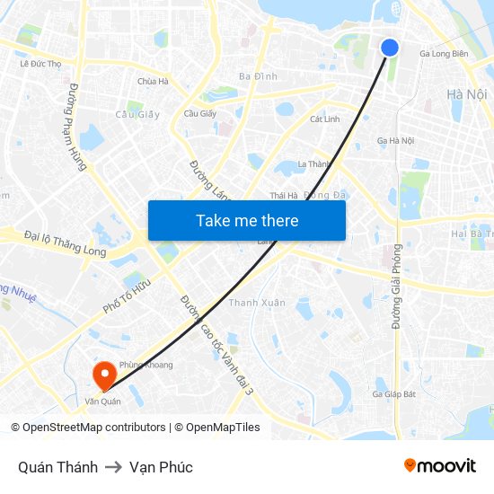Quán Thánh to Vạn Phúc map
