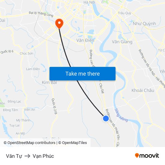 Văn Tự to Vạn Phúc map