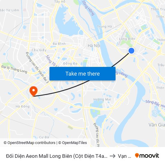 Đối Diện Aeon Mall Long Biên (Cột Điện T4a/2a-B Đường Cổ Linh) to Vạn Phúc map