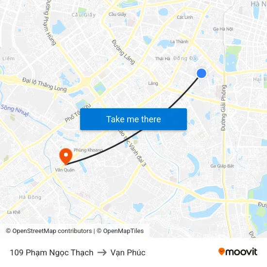 109 Phạm Ngọc Thạch to Vạn Phúc map