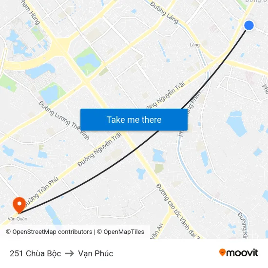 251 Chùa Bộc to Vạn Phúc map