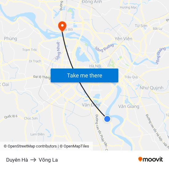 Duyên Hà to Võng La map