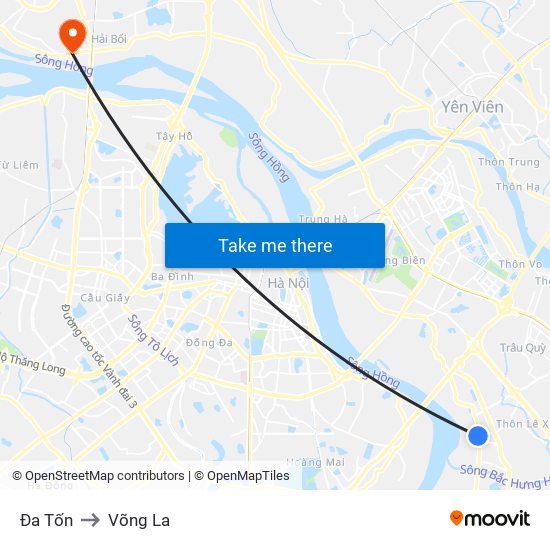 Đa Tốn to Võng La map