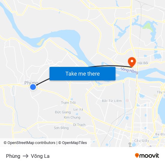 Phùng to Võng La map