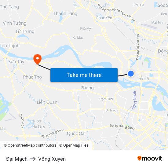 Đại Mạch to Võng Xuyên map