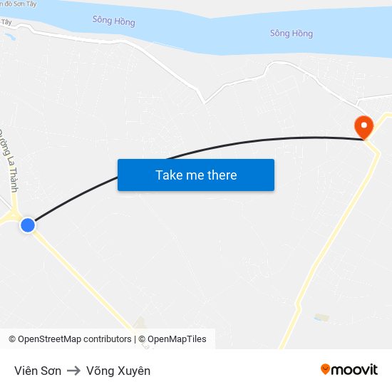 Viên Sơn to Võng Xuyên map