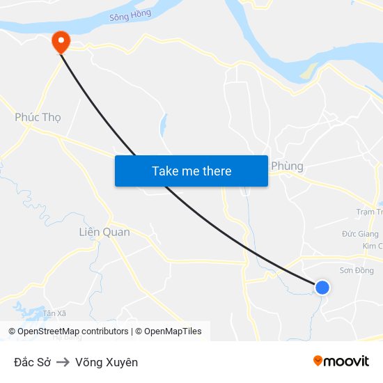 Đắc Sở to Võng Xuyên map