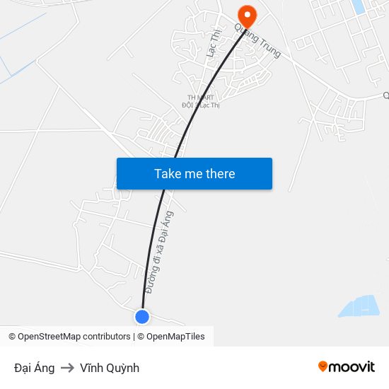 Đại Áng to Vĩnh Quỳnh map