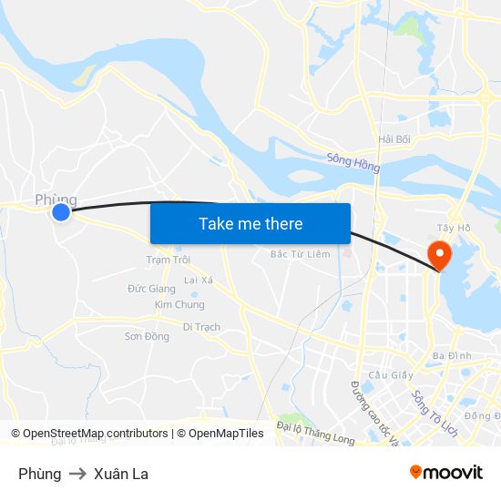 Phùng to Xuân La map