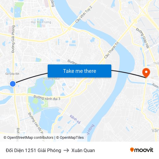 Đối Diện 1251 Giải Phóng to Xuân Quan map