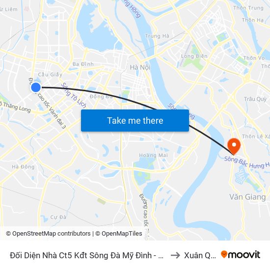 Đối Diện Nhà Ct5 Kđt Sông Đà Mỹ Đình - Phạm Hùng to Xuân Quan map