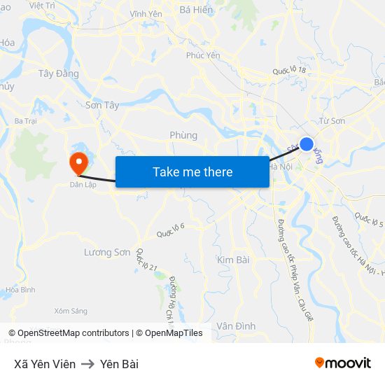 Xã Yên Viên to Yên Bài map