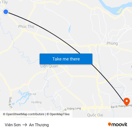 Viên Sơn to An Thượng map