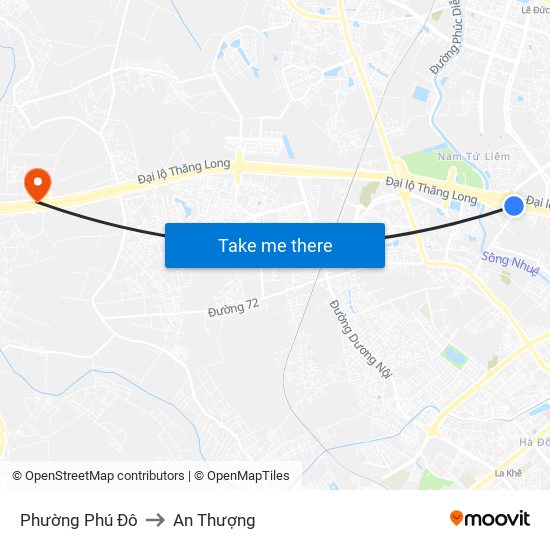 Phường Phú Đô to An Thượng map