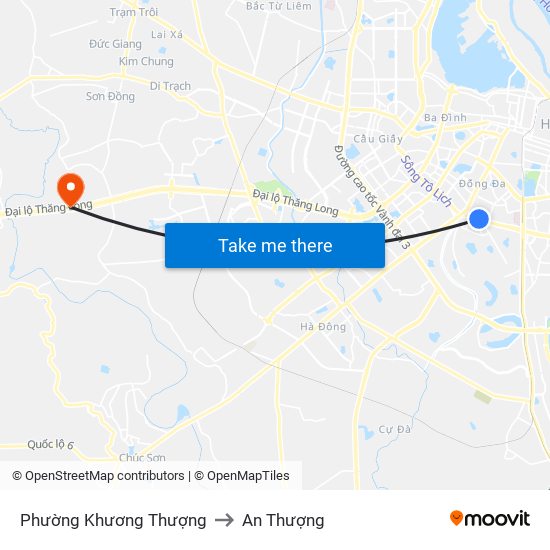 Phường Khương Thượng to An Thượng map