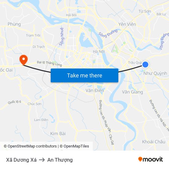 Xã Dương Xá to An Thượng map