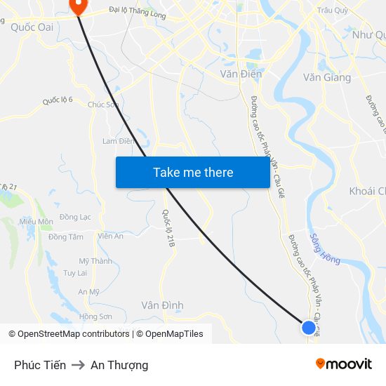 Phúc Tiến to An Thượng map