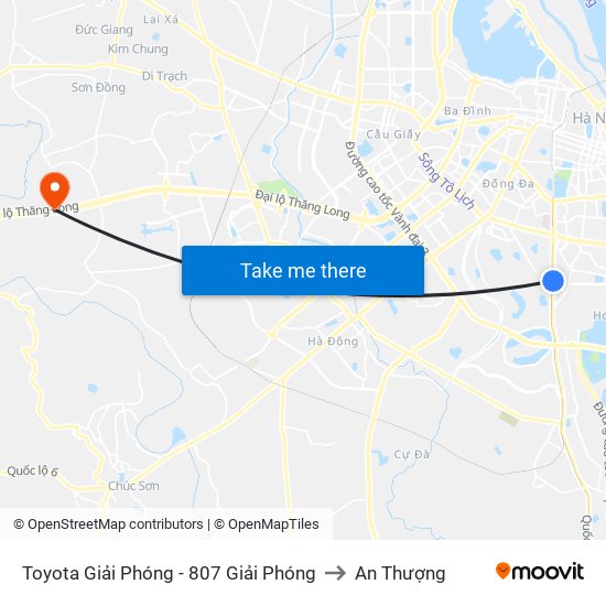 Toyota Giải Phóng - 807 Giải Phóng to An Thượng map