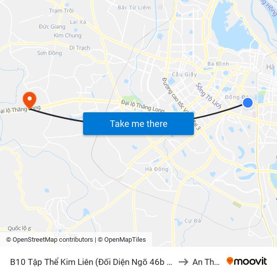 B10 Tập Thể Kim Liên (Đối Diện Ngõ 46b Phạm Ngọc Thạch) to An Thượng map