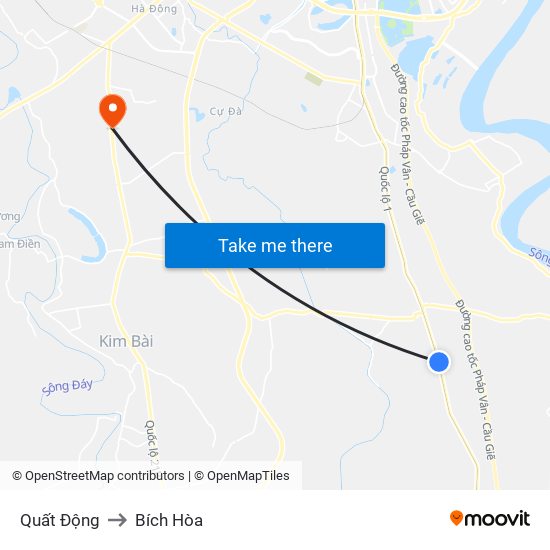 Quất Động to Bích Hòa map