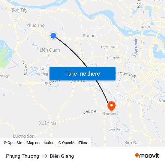 Phụng Thượng to Biên Giang map