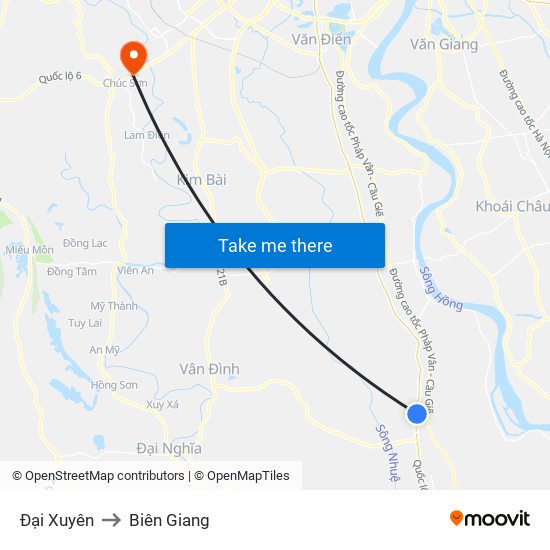 Đại Xuyên to Biên Giang map