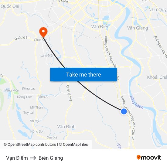 Vạn Điểm to Biên Giang map