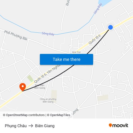 Phụng Châu to Biên Giang map