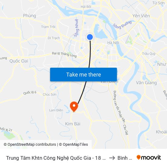 Trung Tâm Khtn Công Nghệ Quốc Gia - 18 Hoàng Quốc Việt to Bình Minh map
