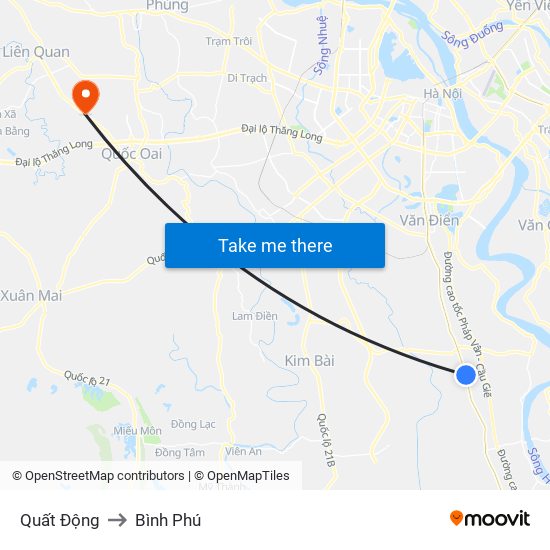 Quất Động to Bình Phú map