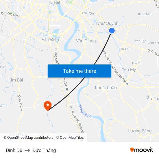 Đình Dù to Đức Thắng map