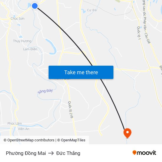 Phường Đồng Mai to Đức Thắng map