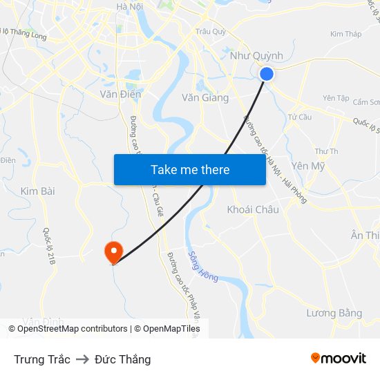 Trưng Trắc to Đức Thắng map