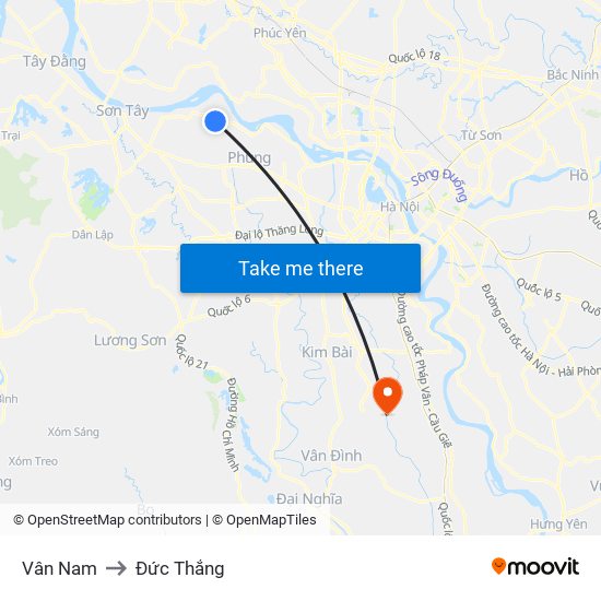 Vân Nam to Đức Thắng map