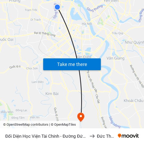 Đối Diện Học Viện Tài Chính - Đường Đức Thắng to Đức Thắng map