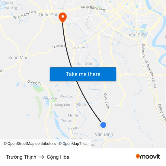 Trường Thịnh to Cộng Hòa map