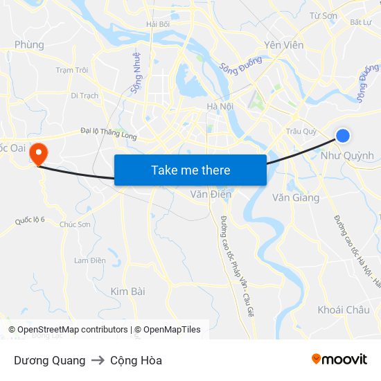 Dương Quang to Cộng Hòa map