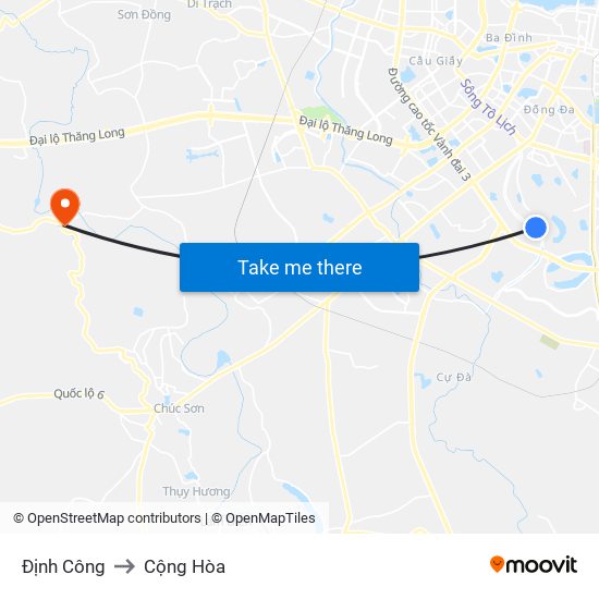 Định Công to Cộng Hòa map