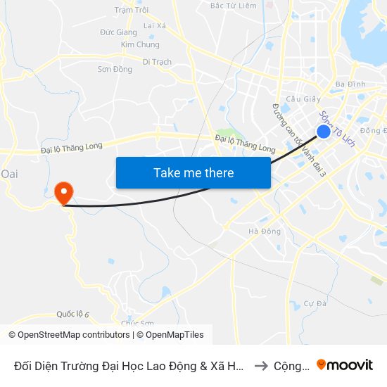 Đối Diện Trường Đại Học Lao Động & Xã Hội - 48 Trần Duy Hưng to Cộng Hòa map