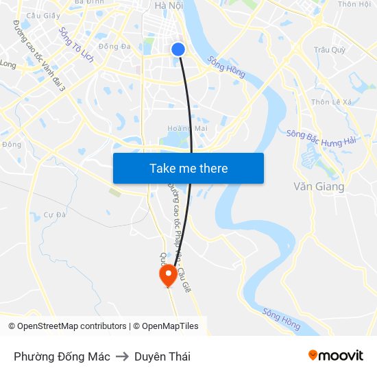 Phường Đống Mác to Duyên Thái map