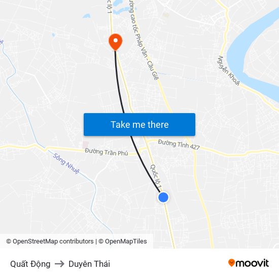 Quất Động to Duyên Thái map