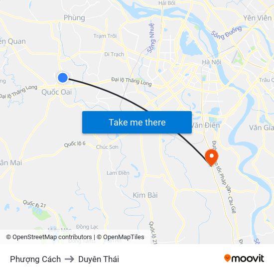 Phượng Cách to Duyên Thái map