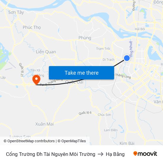 Cổng Trường Đh Tài Nguyên Môi Trường to Hạ Bằng map