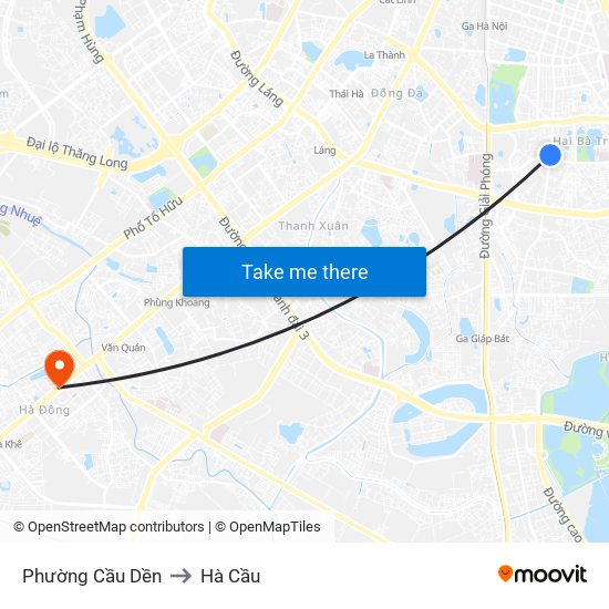 Phường Cầu Dền to Hà Cầu map