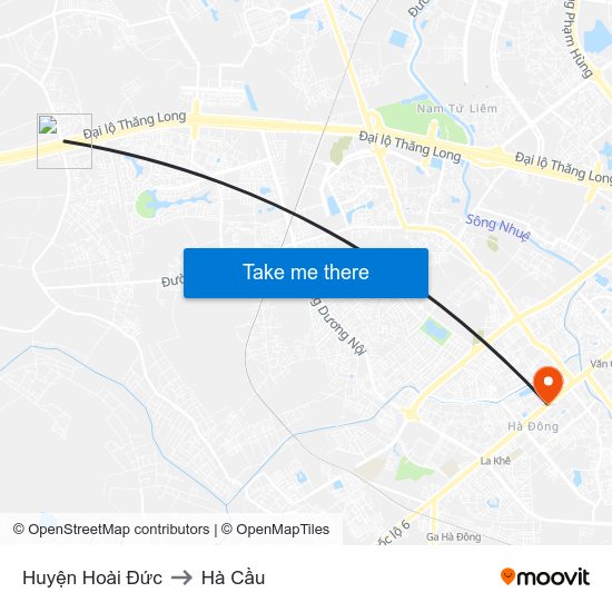 Huyện Hoài Đức to Hà Cầu map