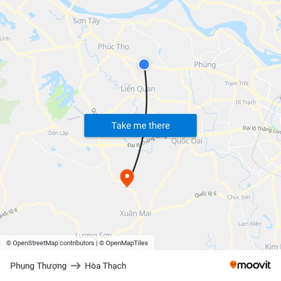 Phụng Thượng to Hòa Thạch map